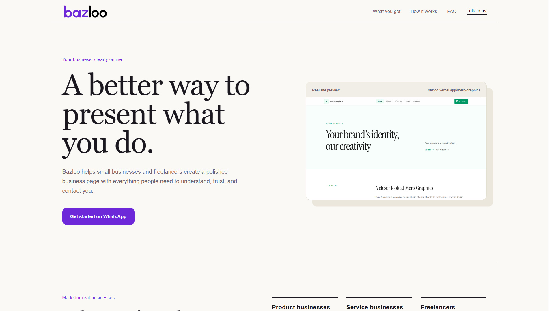 Bazloo project screenshot