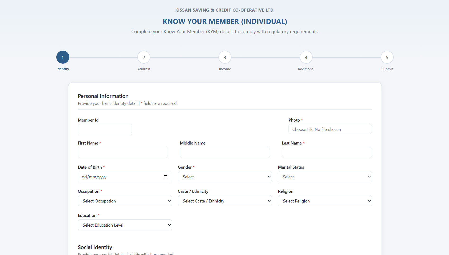 Kisan KYC project screenshot